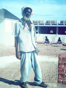 Emmanuel 'Mani' Blake stands firm at Fort Charles where the Port Royal Museum is. ANTHEA McGIBBON PHOTO