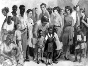 'Out of Many, One People' done in 1962 by master painter Barrington Watson