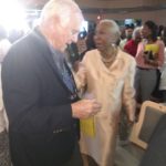 ANTHEA McGIBBON PHOTOS: Musgrave Medals Awards Ceremony held at the Lecture Hall, Institute of Jamaica on May 25th, 2017. Ainsley Henriques congratulated Myrna Hague.