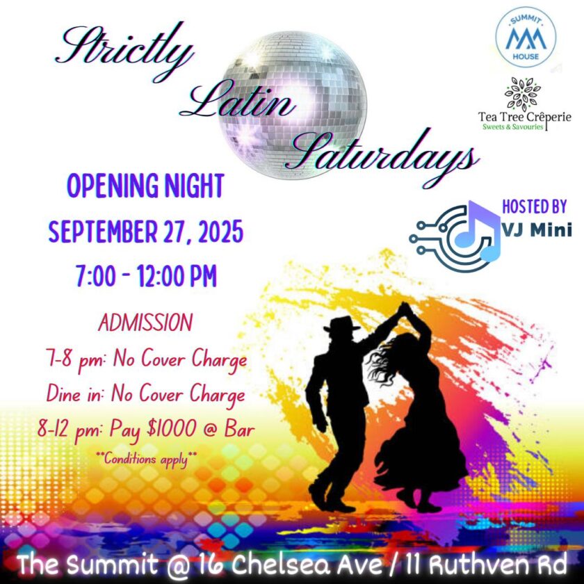 Latin dance on Saturdays